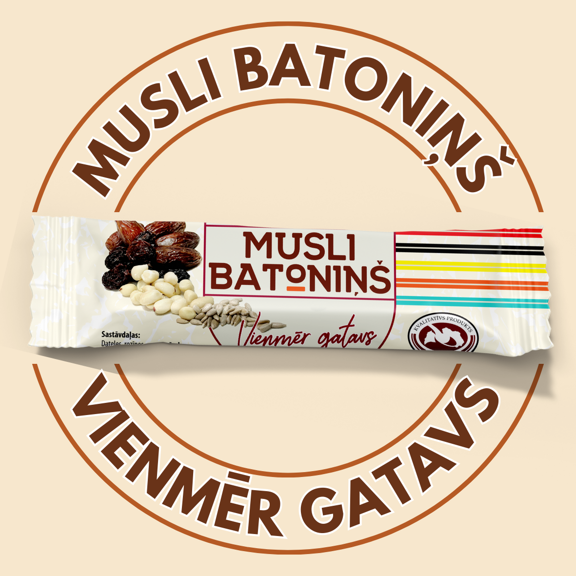 Musli batoniņš | Dabīgi musli batoniņi ikdienas enerģijai | Giline