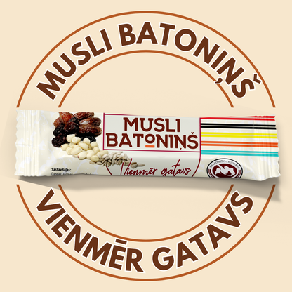 Musli batoniņš | Dabīgi musli batoniņi ikdienas enerģijai | Giline